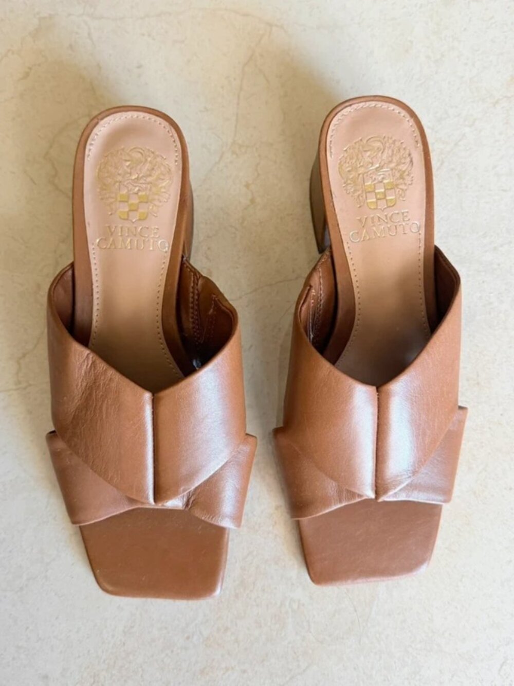 Vince Camuto brown heels size 5